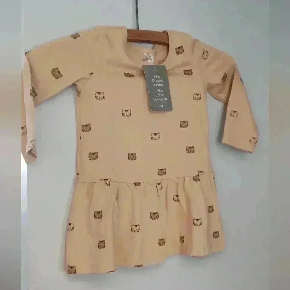 H&M 98% Organic Cotton Printed Dress 12-18M *New with tags